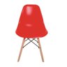 Kit 4 Cadeiras Charles Eames Eiffel Wood Design - Vermelha - 3