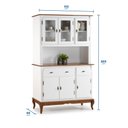 Ver imagem 4 de Cristaleira Arca e Oratório 6 Portas 2 Gavetas com Pés Luis Xv 60632 Linz Móveis - Branco/imbuia