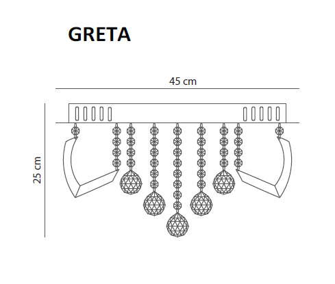 Lustre Sala Cristal Plafon de Sobrepor Led Gretta 24w Bivolt:dourado 6500k Branca Fria/110v/220v - 4