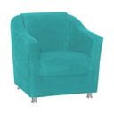 Ver imagem 1 de Poltrona Para Decoração Recepção Clinica Consultório Sala de Espera Tilla - TWDECORA:Suede Tiffany