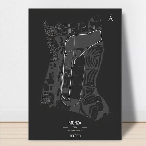 Quadro Decorativo Circuito Monza Itália Formula Pista Gp Qualidade Premium 28x20cm