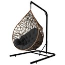 Ver imagem 2 de Cadeira Balanço Ninho Suspenso Gota Tramado com Suporte e Almofada Impermeável