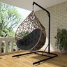 Cadeira Balanço Ninho Suspenso Gota Tramado com Suporte e Almofada Impermeável - 1