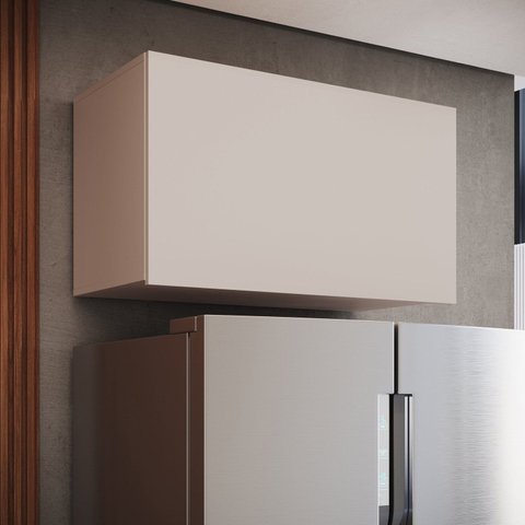 Armário Aéreo 80cm BP MDP 1 Porta Basculante Organic Bege/Sand