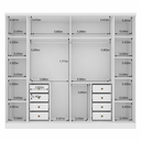 Ver imagem 4 de Guarda-Roupa Casal 6 Portas 8 Gavetas 270cm Sevilla
