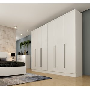 Guarda-Roupa Casal 6 Portas 8 Gavetas 270cm Sevilla