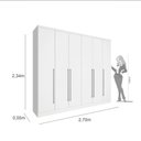 Ver imagem 3 de Guarda-Roupa Casal 6 Portas 8 Gavetas 270cm Sevilla