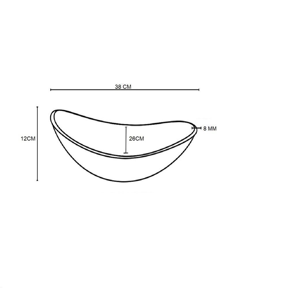Cuba de Vidro Oval 38cm Branco Fosco - 1