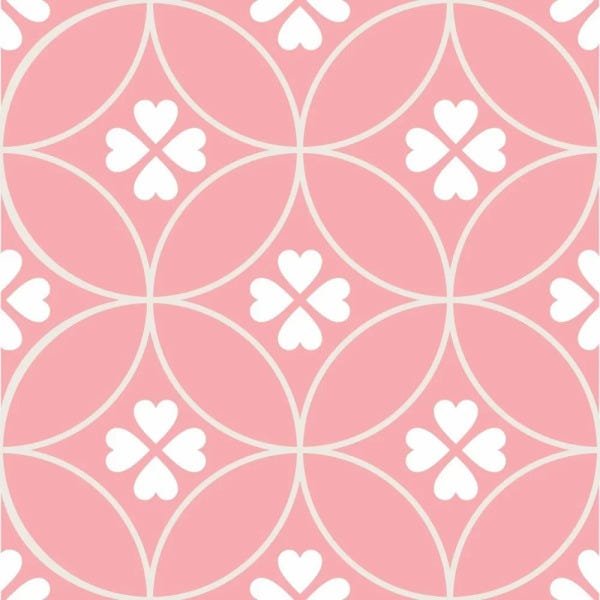 Papel de Parede Amor 4 Folhas Pink - 0,58 x 2,50 metros - 1