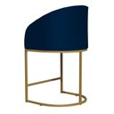 Ver imagem 4 de Poltrona Banqueta Mia Recepção Suede Base Metal Dourada - Estopar
