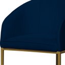 Ver imagem 3 de Poltrona Banqueta Mia Recepção Suede Base Metal Dourada - Estopar