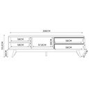 Ver imagem 4 de Rack para Sala Bancada de Tv 75 Pol 200cm Itália C05 Freijó/off White Matte - Mpozenato
