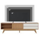 Ver mais imagens de Rack para Sala Bancada de Tv 75 Pol 200cm Itália C05 Freijó/off White Matte - Mpozenato