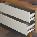 Ver imagem 5 de Rack para Sala Bancada de Tv 75 Pol 200cm Itália C05 Freijó/off White Matte - Mpozenato