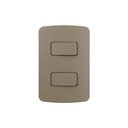 Ver imagem 1 de Interruptor Simples Duplo Margirius B3 Colors 10a com Placa 4x2 Argila