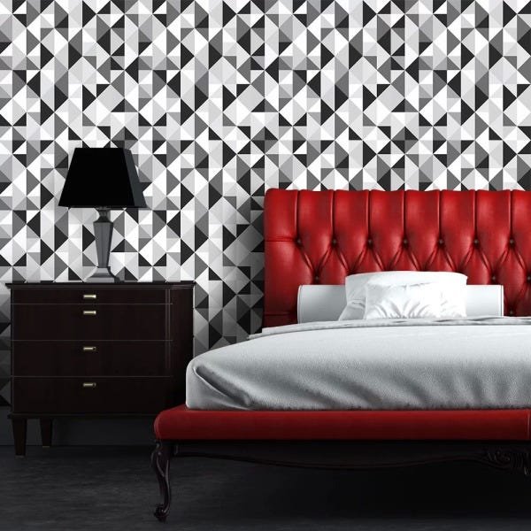 Papel de Parede Rosemund Black - 0,58 x 3,00 metros - 2