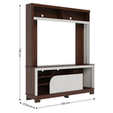 Ver imagem 5 de Estante Belaya 160m para Tv's de até 65 Polegadas - Nogueira Real/off White Matte Colibri
