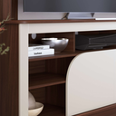 Ver imagem 2 de Estante Belaya 160m para Tv's de até 65 Polegadas - Nogueira Real/off White Matte Colibri