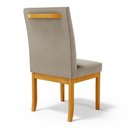 Ver imagem 6 de Cadeira de Sala de Jantar Estofada Gomes Madeira Maciça Suede Bege G78 - Gran Belo Cadeira de Jantar