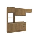 Ver imagem 2 de Armário de Cozinha Completa 100% Mdf 270cm Nogueira Celeste Kappesberg