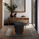 Ver imagem 1 de Banqueta Puff Thor Luxo Madeira Maciça:preto