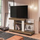 Ver imagem 5 de Rack para Tv até 42 Polegadas 1 Porta 2 Nichos Aurora Carvalho Oak/off White
