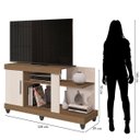 Ver imagem 4 de Rack para Tv até 42 Polegadas 1 Porta 2 Nichos Aurora Carvalho Oak/off White