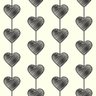Papel de Parede Heart Curtain Black - 0,58 x 2,50 metros - 1