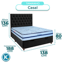 Ver imagem 3 de Kit Cabeceira + Cama Box Bau + Colchão Casal Molas Ensacadas Blue Paropas