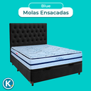 Ver imagem 4 de Kit Cabeceira + Cama Box Bau + Colchão Casal Molas Ensacadas Blue Paropas