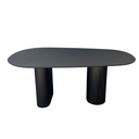 Ver imagem 1 de Mesa de Jantar Orgânica 244x137cm com duas bases Cor Ébano Modelar Moveis