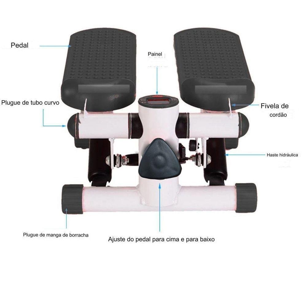 Mini Stepper Simulador Caminhada Fisioterapia Exercicio Fisico Perna Gluteo Braço Corpo Academia - 7