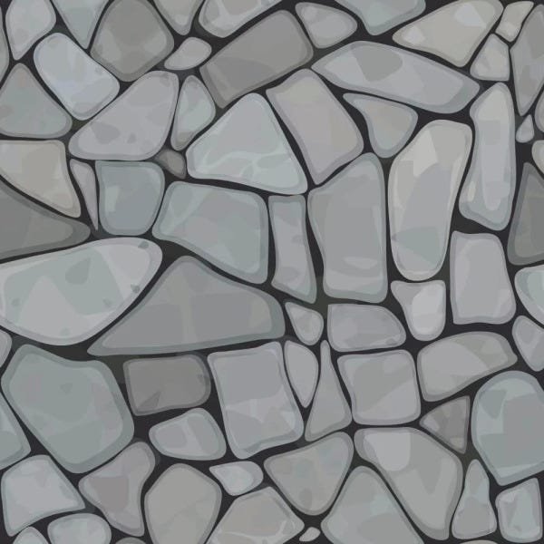 Papel de Parede Pedras Ilustra - 0,58 x 2,50 metros - 1