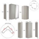Ver imagem 4 de Guarda Roupa Modulado com 6 Portas 100% Mdf Pintura Laca Cor:grigio