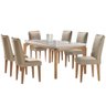 Mesa de Jantar Londrina com 6 Cadeiras Imbuia Off White Rufato Móveis - 1