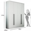 Ver imagem 4 de Guarda-Roupa Solteiro 4 Portas 3 Gavetas Celenium Tcil Móveis