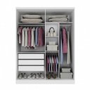 Ver imagem 2 de Guarda-Roupa Solteiro 4 Portas 3 Gavetas Celenium Tcil Móveis