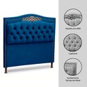 Ver mais imagens de Cabeceira e Calçadeira Baú Cama Box Casal Queen Size Belize 160cm Luxor Azul Marinho - Desk