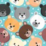 Papel de Parede Ursinhos Cute Soft - 0,58 x 2,50 metros - 1