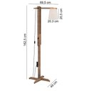 Ver imagem 3 de Abajur de Quarto Luminária de Chão Articulável Leitura:palha