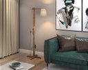 Ver imagem 2 de Abajur de Quarto Luminária de Chão Articulável Leitura:palha