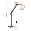 Ver imagem 4 de Abajur de Quarto Luminária de Chão Articulável Leitura:palha