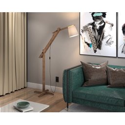 Abajur de Quarto Luminária de Chão Articulável Leitura:palha - 6