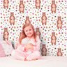 Papel de Parede Bear Cute Girl  - 0,60 x 3,00 metros - 2