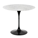 Ver imagem 2 de Mesa de Jantar Tulipa Saarinen Redonda 110 Cm Mármore Carrara Base Preta Linn Design Mesa de Jantar