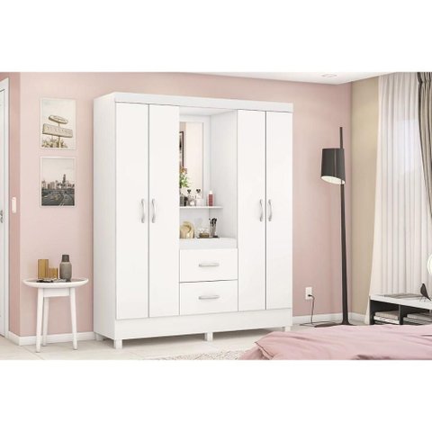 Guarda Roupa 4 Portas 1ESP 2g Capelinha Demóbile Branc
