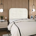 Ver imagem 3 de Cabeceira Estofada Casal Alana 140cm Boucle Bege com Frame