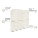 Ver imagem 4 de Cabeceira Estofada Casal Alana 140cm Boucle Bege com Frame