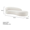 Ver imagem 4 de Divã Recamier Orgânico França 140cm Lado Direito Bouclé - Amarena Moveis Cor Branco