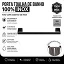 Ver imagem 3 de Porta Toalha de Banho Adesivo 3m Banheiro Parede Preto Df